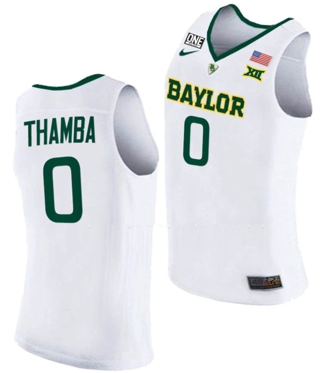 Flo Thamba Jersey Baylor Bears College Basketball #0 by My store basketball