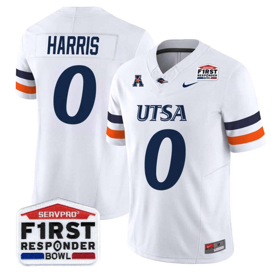 Frank Harris Jersey #0 UTSA Roadrunners 2025 First Responder Bowl Stitched by My Store NCAA Football Jerseys