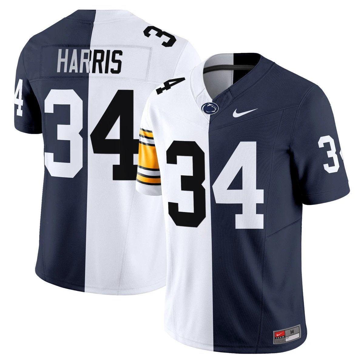 Franco Harris Jersey #34 Penn State Nittany Lions Split Vapor Limited Stitched by My Store NCAA Football Jerseys