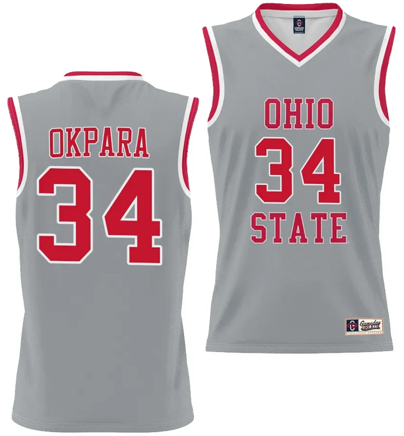 Felix Okpara Jersey #34 Ohio State Buckeyes College Basketball Lightweight Gray by My store basketball