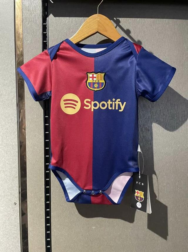 FC Barcelona 202526 Mini Culer Outfit Soccer Baby Bodysuit – Red Blue by Soccer Jersey