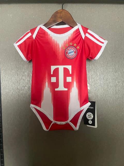 FC Bayern Munich 2025-26 Infant Powerhouse Soccer Baby Bodysuit – Red by Soccer Jersey