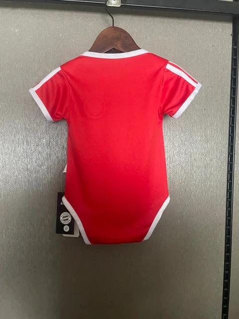FC Bayern Munich 2025-26 Infant Powerhouse Soccer Baby Bodysuit – Red by Soccer Jersey