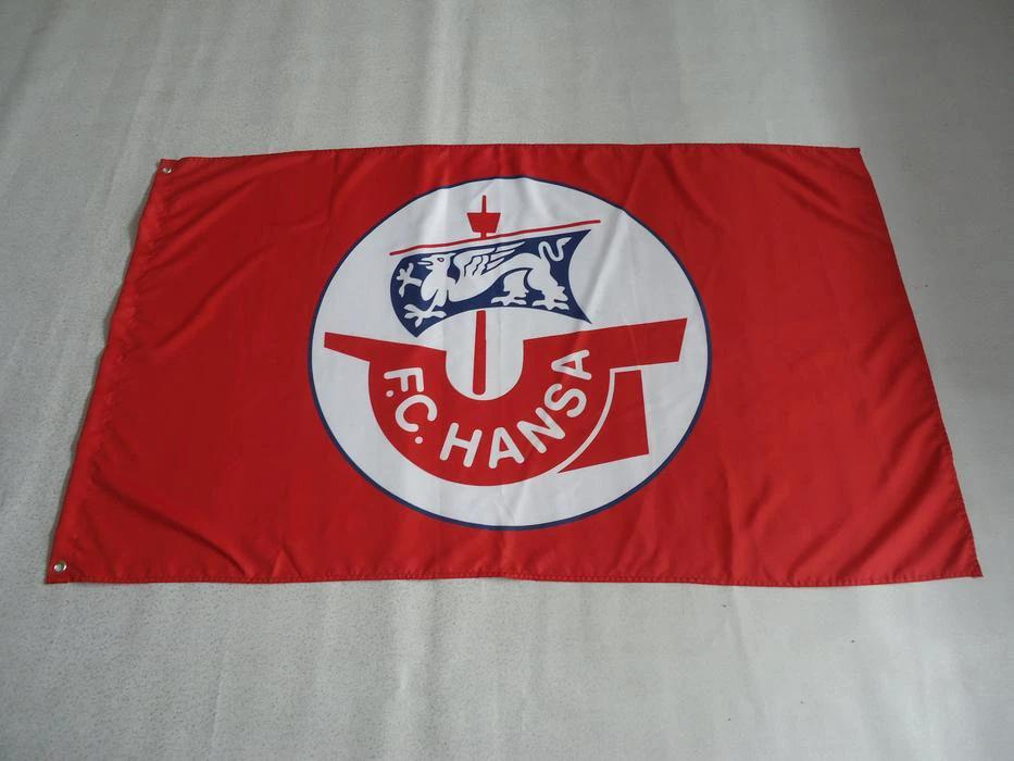FC Hansa Rostock Flag 3x5ft Banner polyester by flagsjustdoit