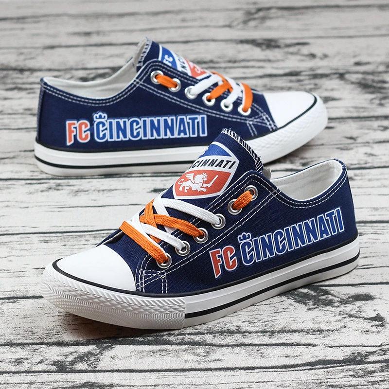 FC Cincinnati Low Top Canvas Sport Sneakers Shoes For Men Women Fans by Crocs
