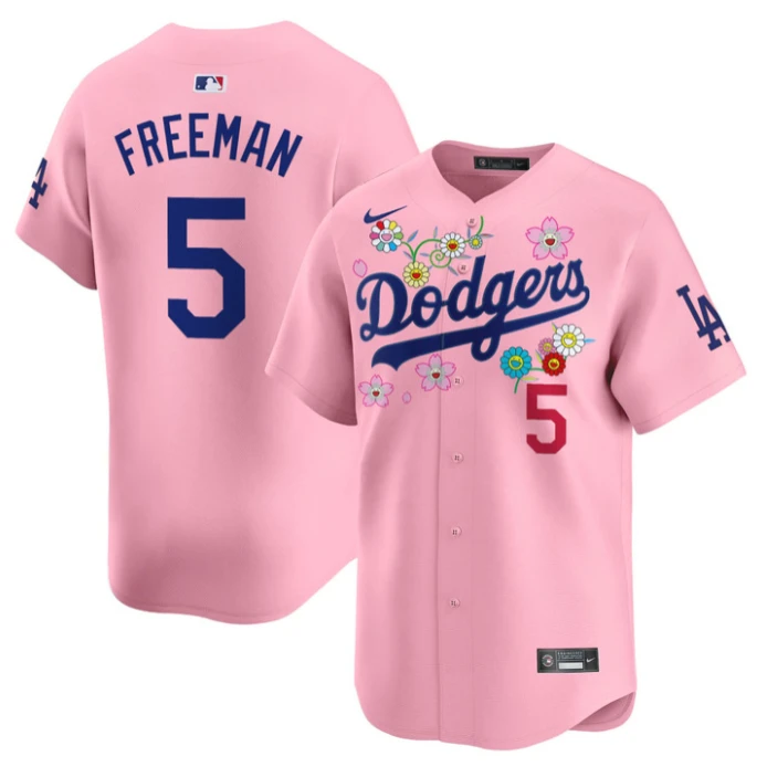 Freddie Freeman Jersey #5 Dodgers x Takashi Murakami 2025 Vapor Limited Stitched Cherry Blossom by My Store