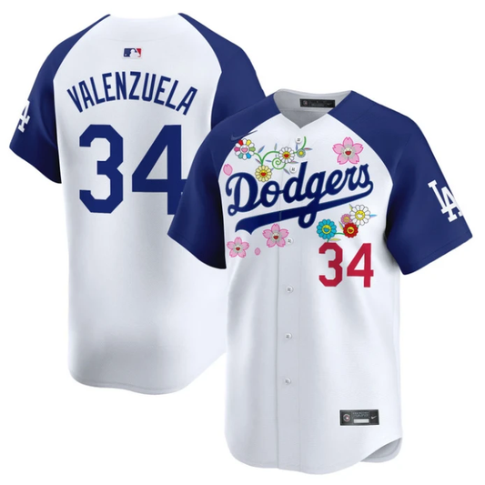 Fernando Valenzuela Jersey #34 Dodgers x Takashi Murakami 2025 Vapor Limited Stitched Alternate by My Store