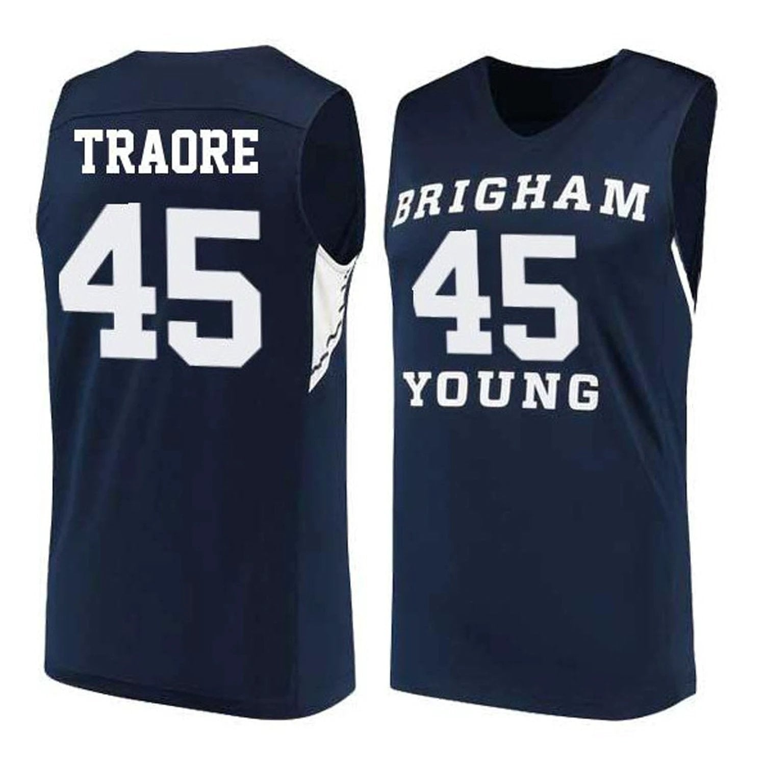 Fousseyni Traore Jersey BYU Cougars College Basketball #45 by My store basketball