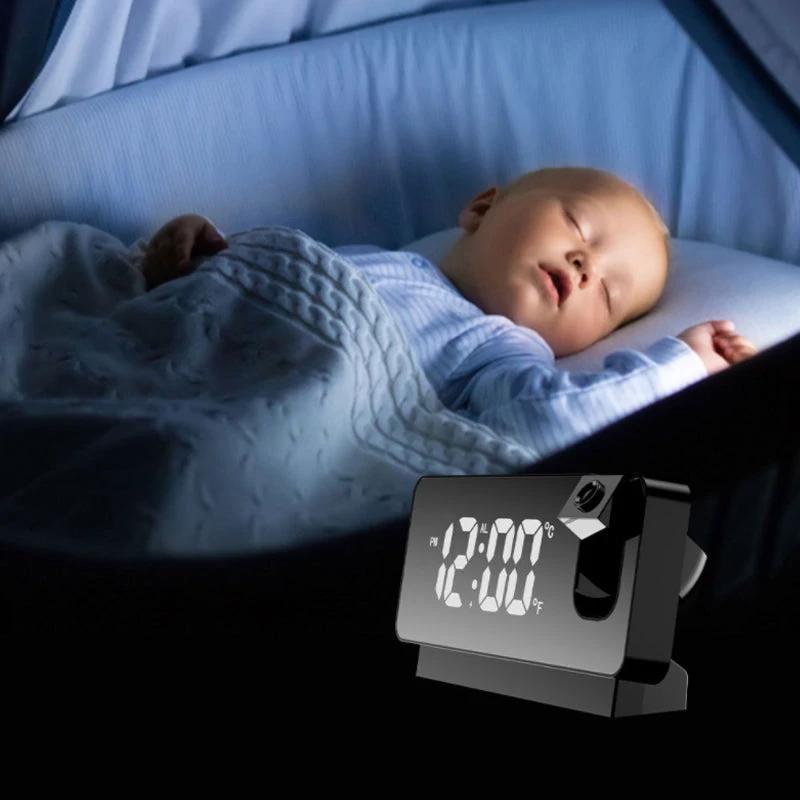Intelligent digital projection clock by Bowlift