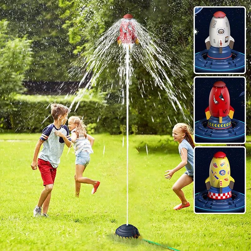 Summer Toy Rocket Sprinkler for Outdoor Use by Bowlift
