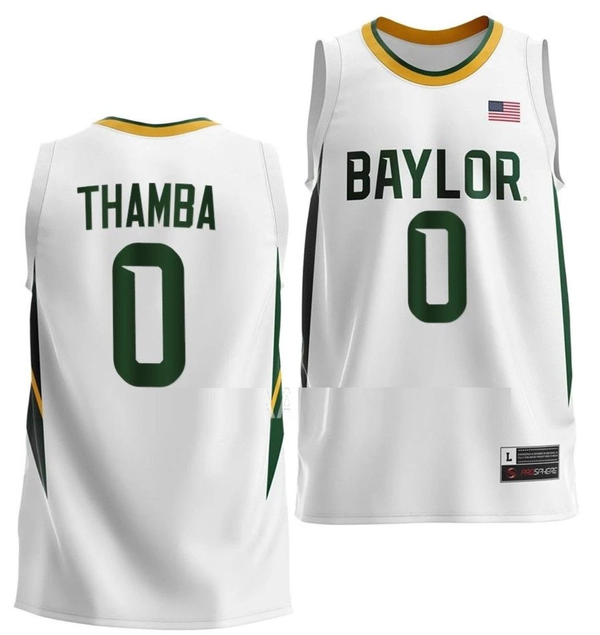 Flo Thamba Jersey Baylor Bears College Basketball #0 by My store basketball