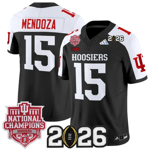 Fernando Mendoza Jersey #15 Hoosiers 2025 National Champions 2026 Patch by My Store NCAA Football Jerseys