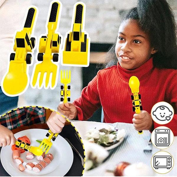 Bulldozer Children's Dinner Set by BowLift