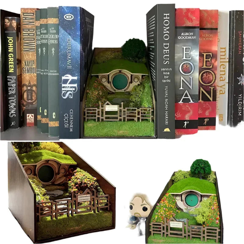 Handcrafted decorative book holders with micro landscape design Bowlift by Bowlift