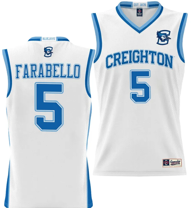 Francisco Farabello Jersey #5 Creighton Bluejays College NIL Basketball Lightweight by My store basketball