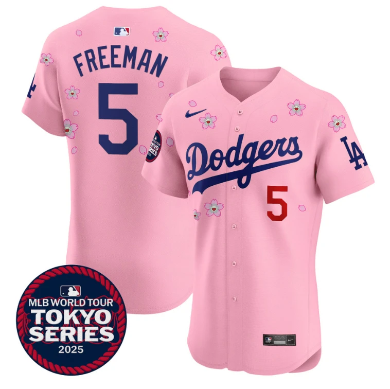 Freddie Freeman Jersey #5 Dodgers Tokyo Series 2025 Vapor Premier Elite Stitched Cherry Blossom by My Store