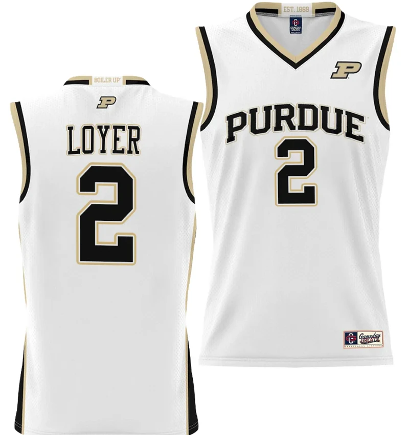 Fletcher Loyer Jersey #2 Purdue Boilermakers NIL College Basketball Lightweight White by My store basketball