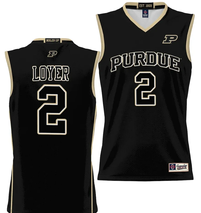 Fletcher Loyer Jersey #2 Purdue Boilermakers NIL College Basketball Lightweight Black by My store basketball