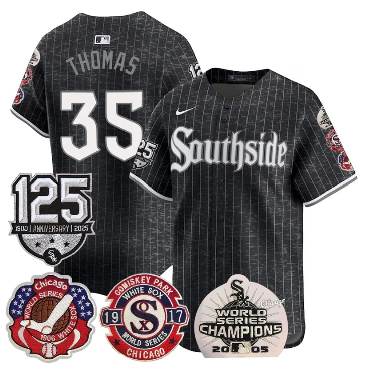 Frank Thomas Jersey #35 Chicago White Sox 125th Anniversary World Series Champions City Connect by My Store