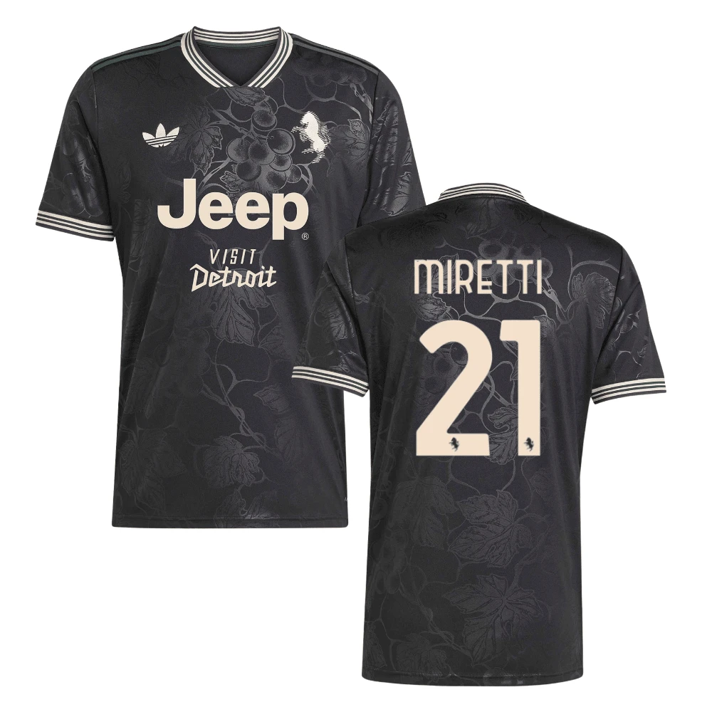 Fabio Miretti 21 Juventus 2025-26 Third Match Jersey – Black by Soccer Jersey