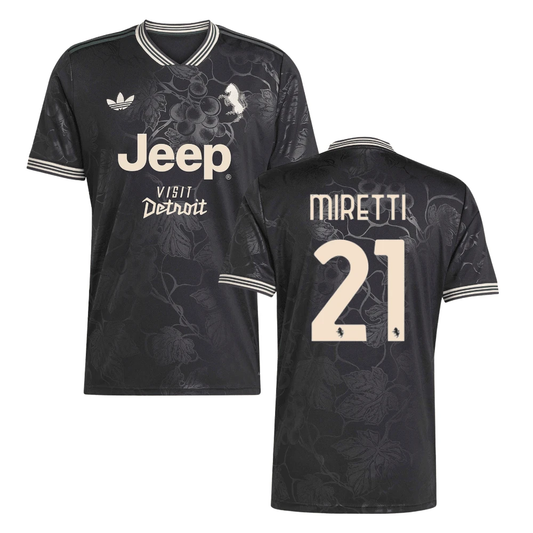 Fabio Miretti 21 Juventus 2025-26 Third Match Jersey – Black by Soccer Jersey
