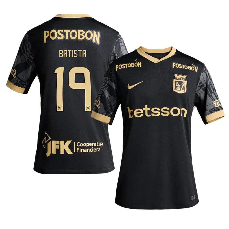 Facundo Batista 19 Atlético Nacional 2025-26 Away Men Jersey – Black by Soccer Jersey
