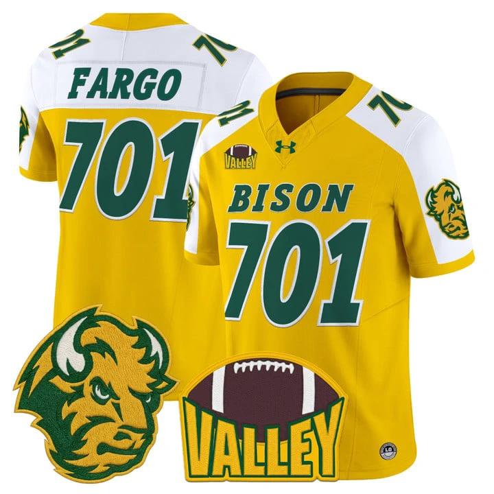 Fargo Jersey #701 North Dakota State Bison 2025 Limited Stitched by My Store NCAA Football Jerseys