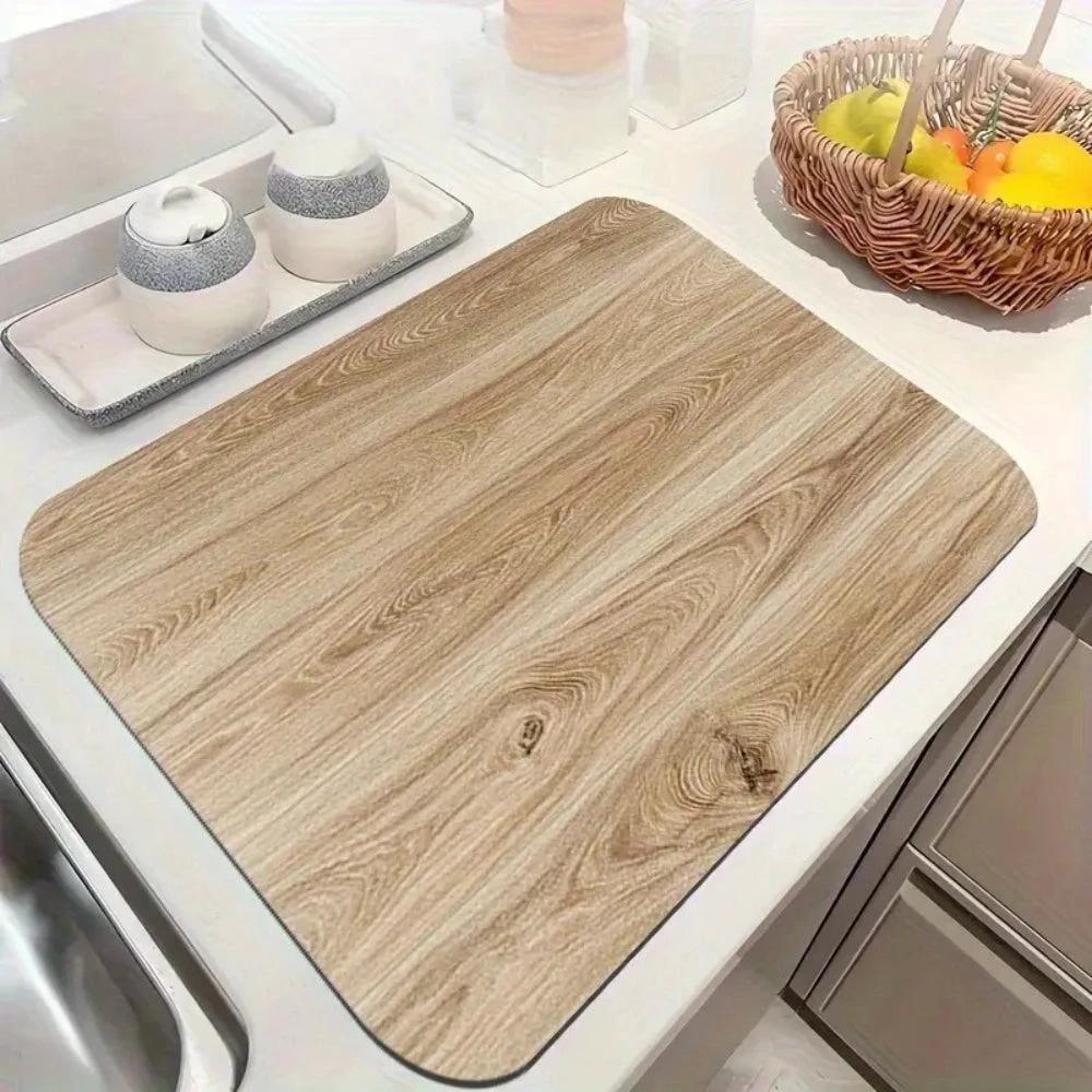 Faux Wood Grain Appliance Protector Mat by Casa & Beyond