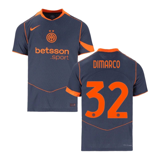 Federico Dimarco 32 Inter Milan 2025-26 Third Match Jersey – Gray by Soccer Jersey