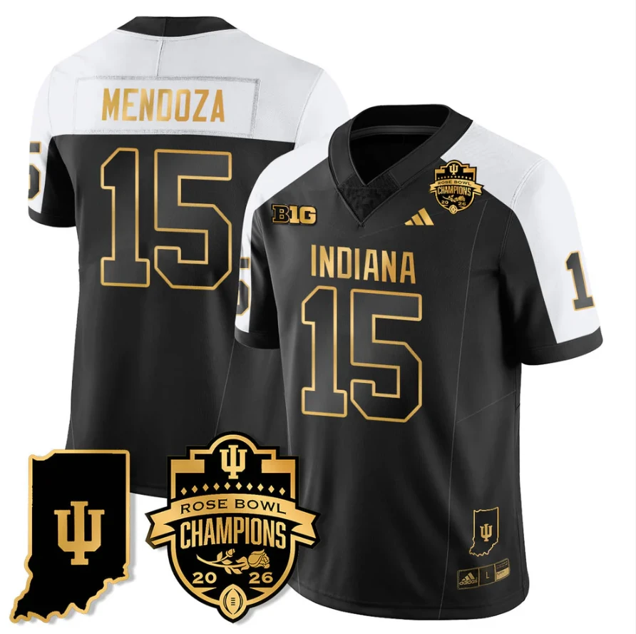 Fernando Mendoza Jersey #15 Indiana Hoosiers 2026 Rose Bowl Champions Alternate by NCAA Football Jersey