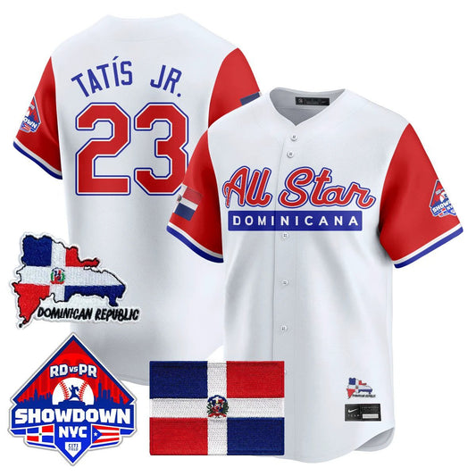 Fernando Tatís Jr Jersey #23 Dominican Republic MLB All-Star 2025 Red Sleeves by My Store