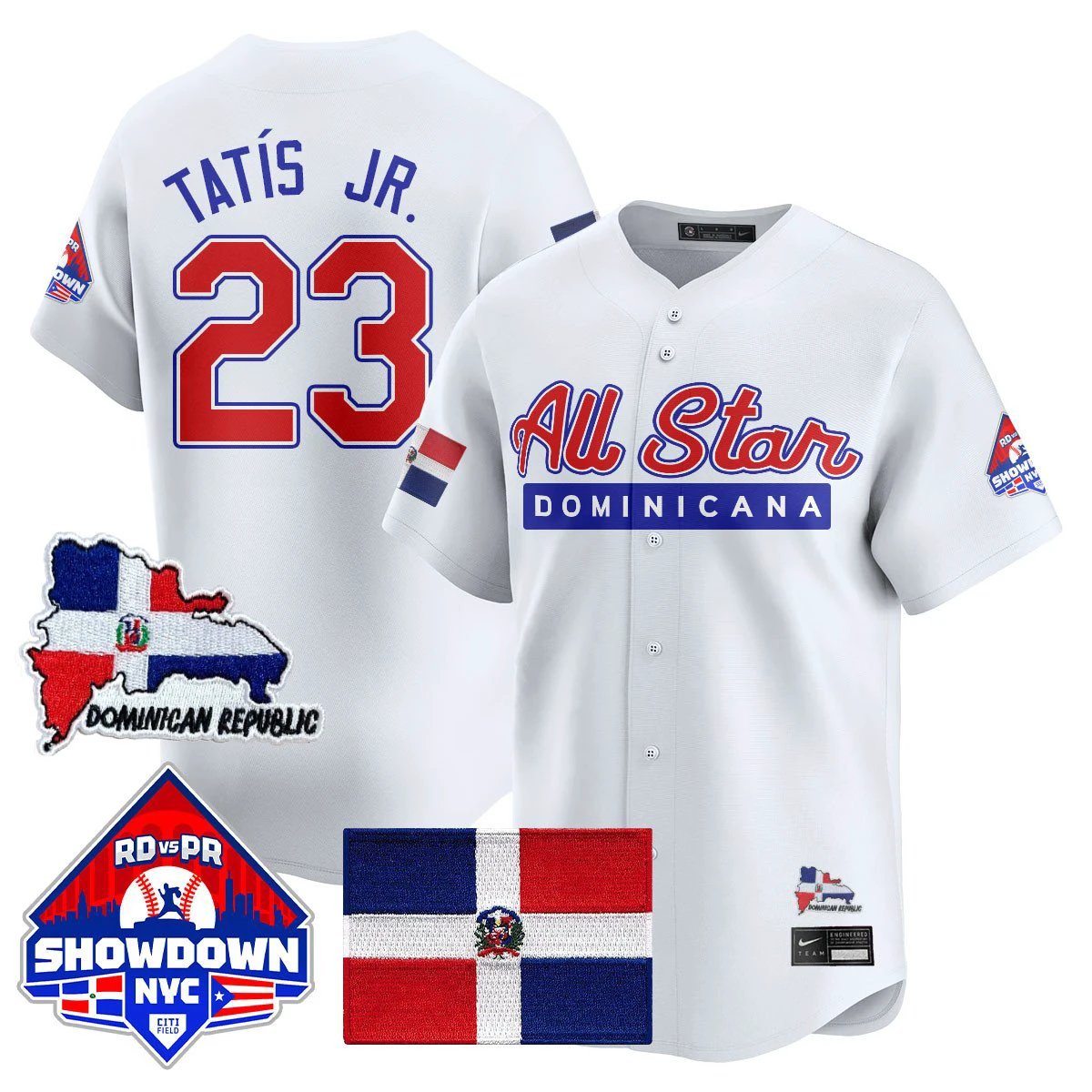 Fernando Tatís Jr Jersey #23 Dominican Republic MLB All-Star 2025 White by My Store