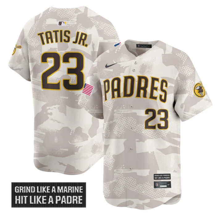 Fernando Tatis Jr Jersey #23 San Diego Padres 2025 Armed Forces Day Vapor Stitched Camo by My Store