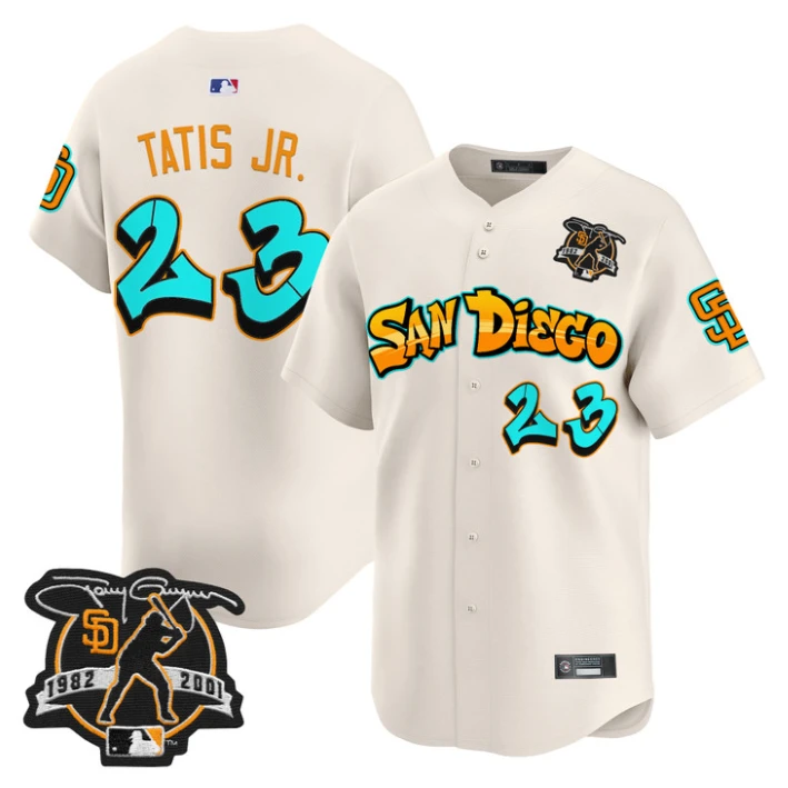 Fernando Tatis Jr Jersey #23 San Diego Padres Graffiti Barrio Edition Cream by My Store