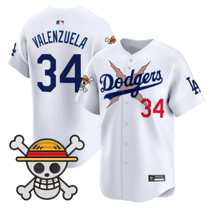 Fernando Valenzuela Jersey #34 Los Angeles Dodgers One Piece 2025 Stitched White by My Store