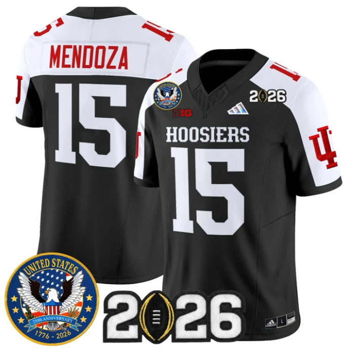 Fernando Mendoza Jersey #15 Indiana Hoosiers United States 250th 2026 Stitched by My Store NCAA Football Jerseys
