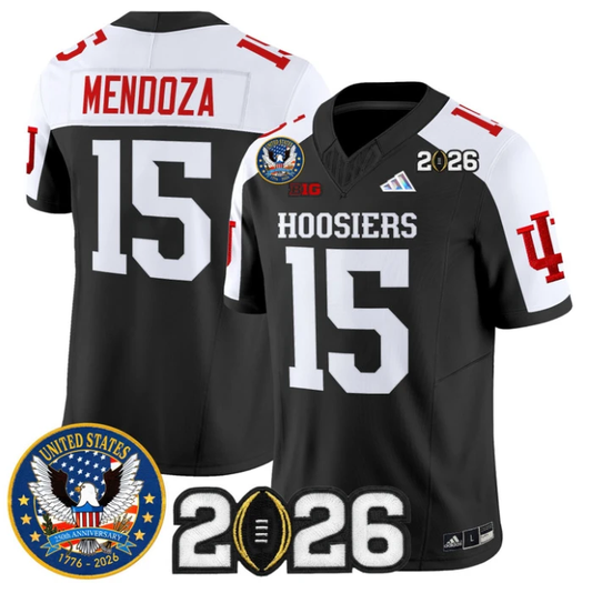 Fernando Mendoza Jersey #15 Indiana Hoosiers United States 250th 2026 Stitched by My Store NCAA Football Jerseys