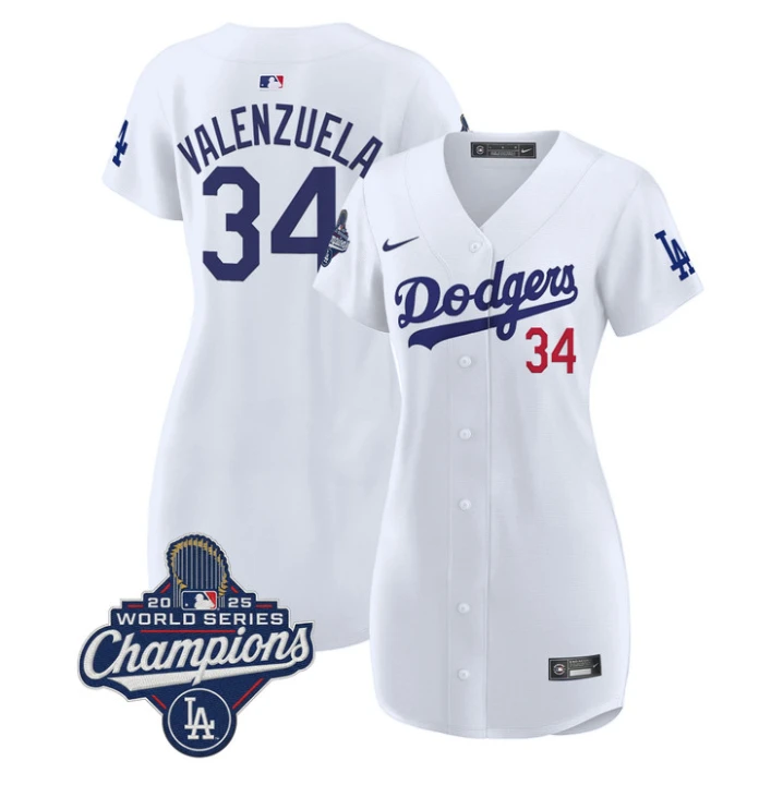 Fernando Valenzuela Dress #34 Dodgers 2025 World Series Champions Stitched by My Store