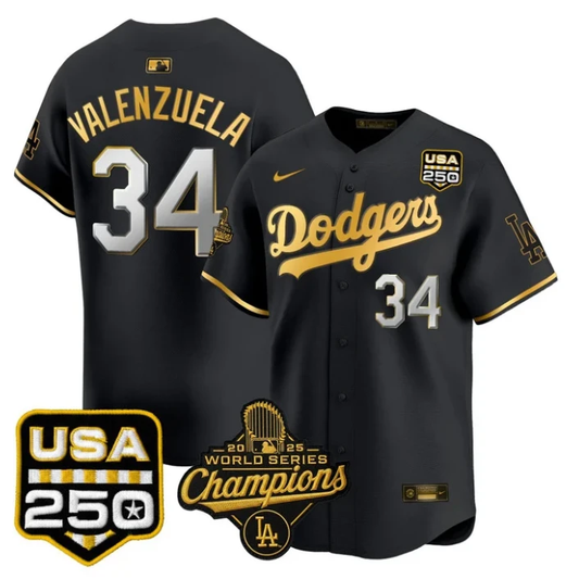 Fernando Valenzuela Jersey #34 Dodgers 2025 World Series Champions 250 USA Sttitched by My Store