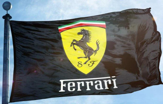 Ferrari Black Car Racing Flag 3X5 Ft Polyester Banner USA 90x150cm by flagsjustdoit