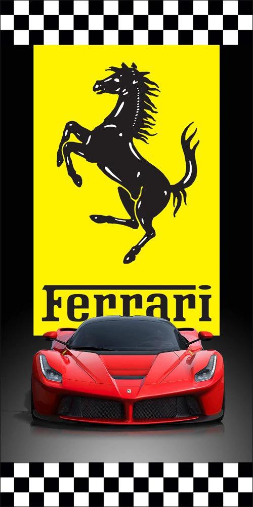 Ferrari Flag Car Vertical 3X5 Ft Polyester Banner USA 90x150cm by flagsjustdoit