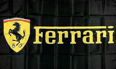 Ferrari Flag Racing Black 3X5 Ft Polyester Banner USA 90x150cm by flagsjustdoit