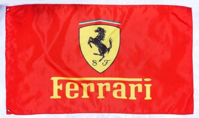 Ferrari Flag Red 3X5 Ft Polyester Banner USA 90x150cm by flagsjustdoit