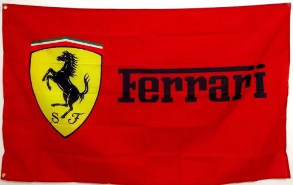 Ferrari Flag Red Yellow 3X5 Ft Polyester Banner USA 90x150cm by flagsjustdoit