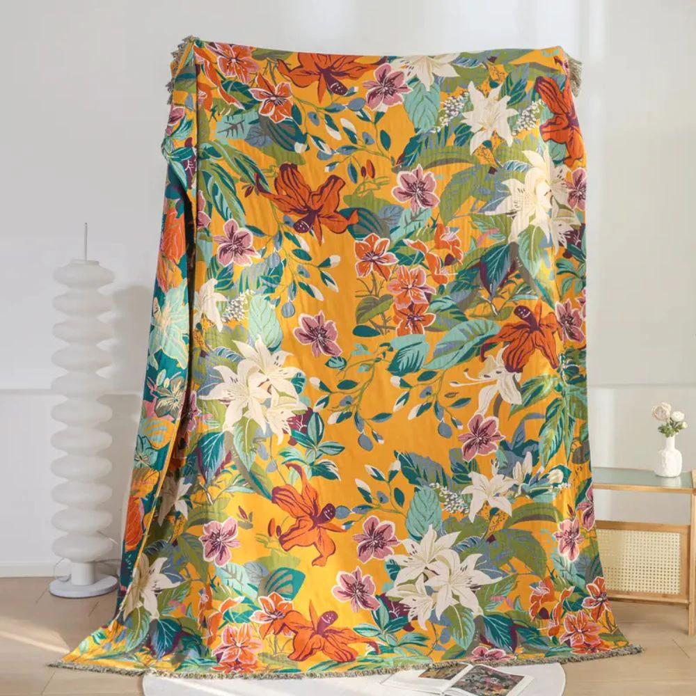 Festival Tropics Cotton Blanket by Casa & Beyond