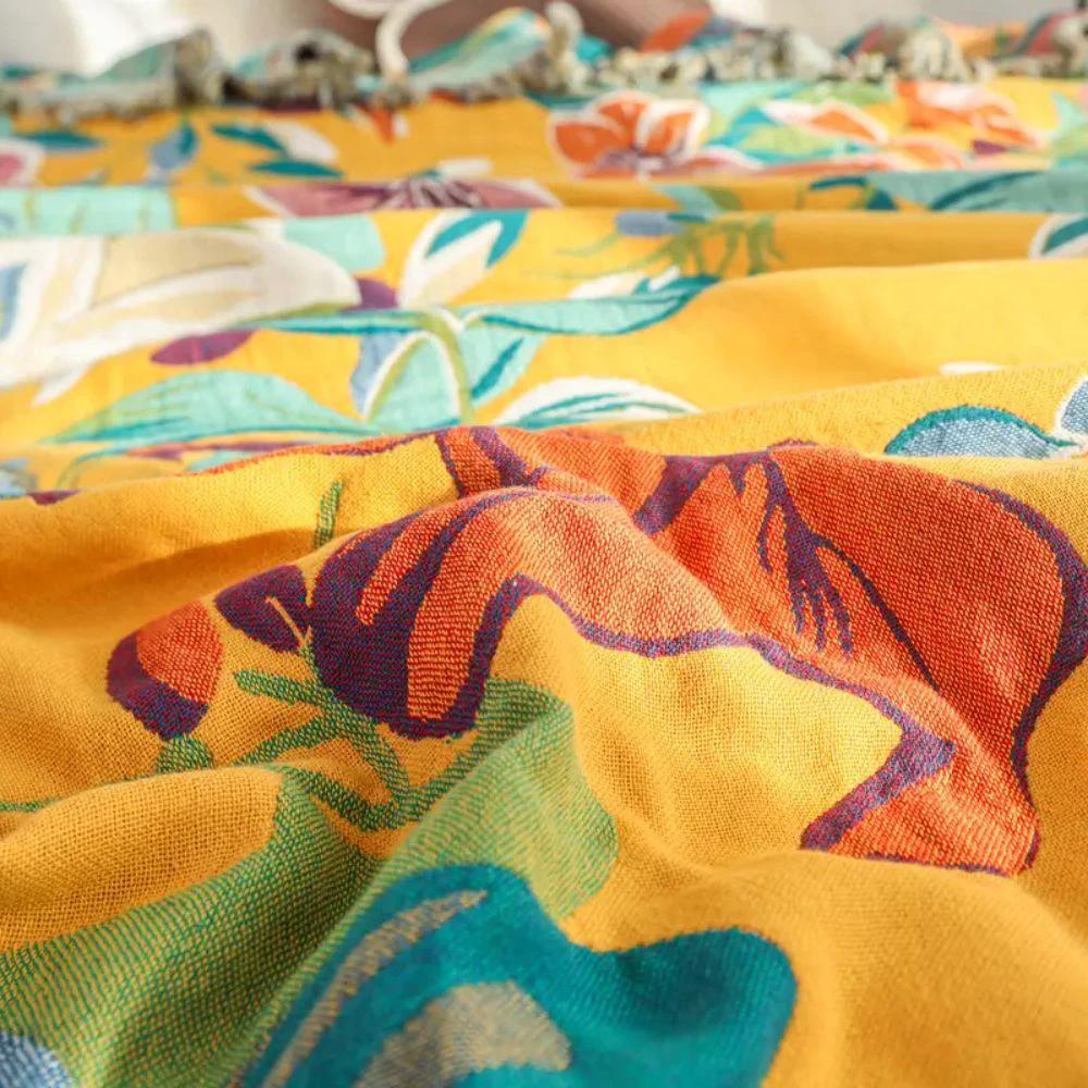 Festival Tropics Cotton Blanket by Casa & Beyond