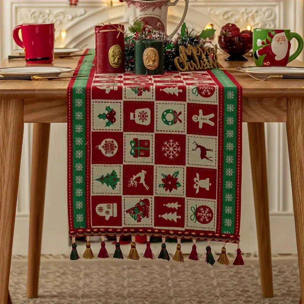 Festive Charm Holiday Table Runner by Casa & Beyond