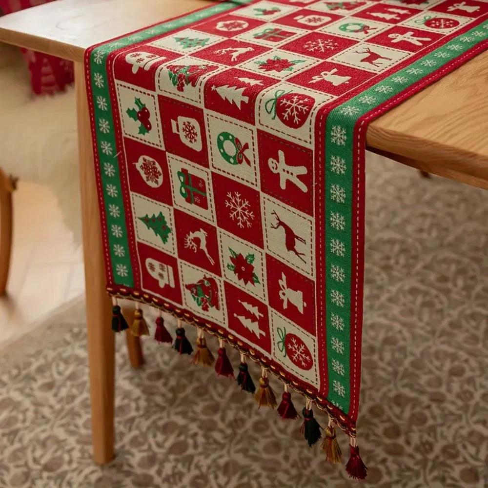 Festive Charm Holiday Table Runner by Casa & Beyond
