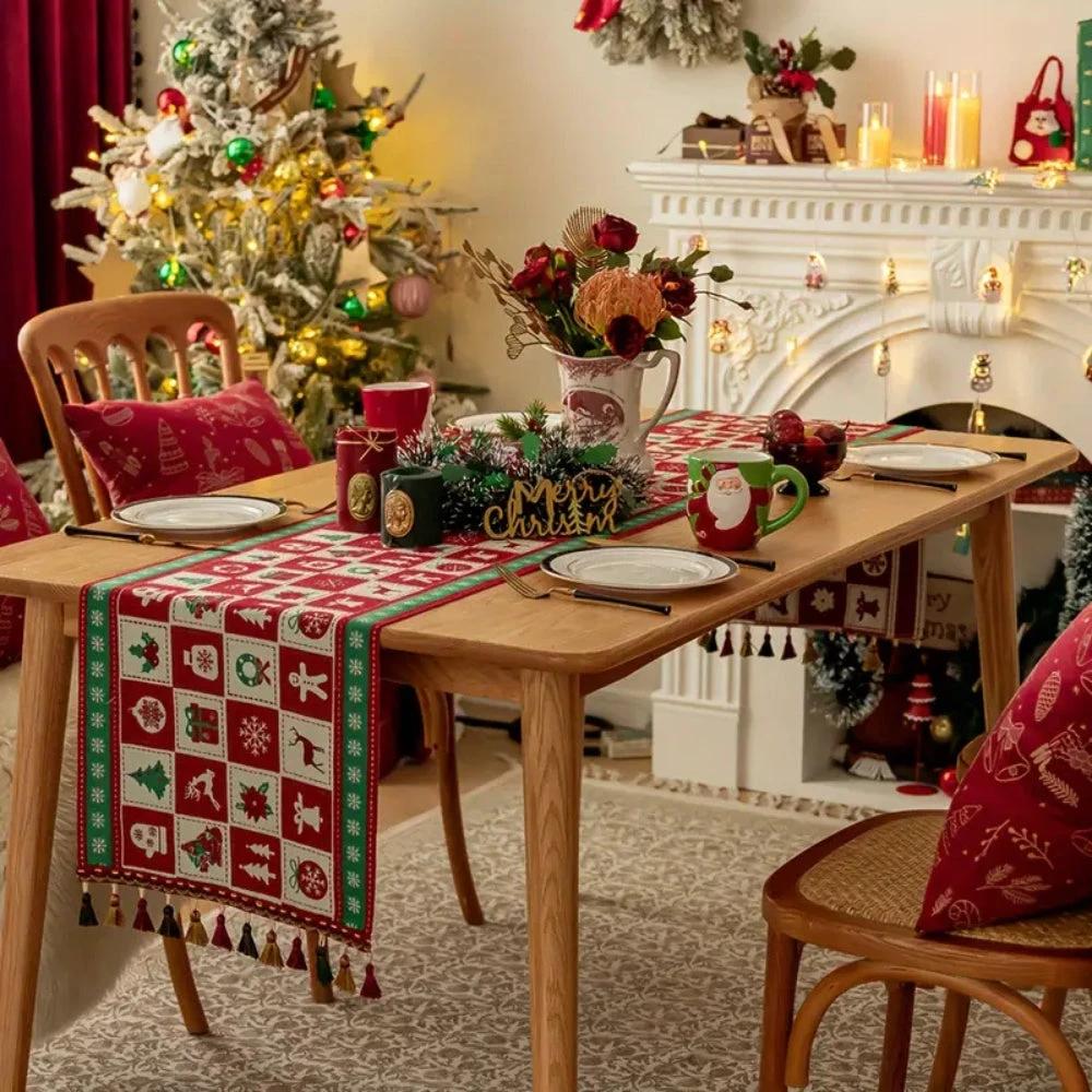 Festive Charm Holiday Table Runner by Casa & Beyond