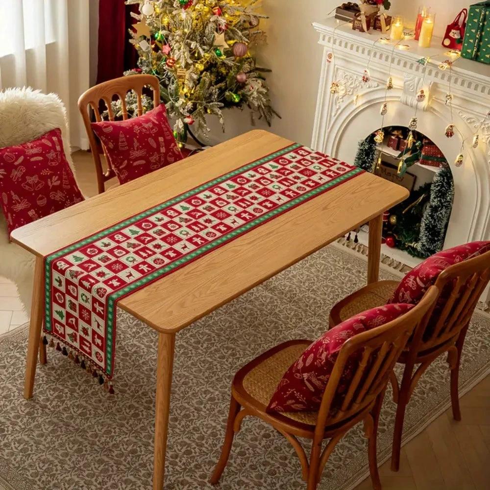 Festive Charm Holiday Table Runner by Casa & Beyond